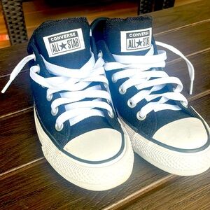 Converse black and white shoes- Women size 7